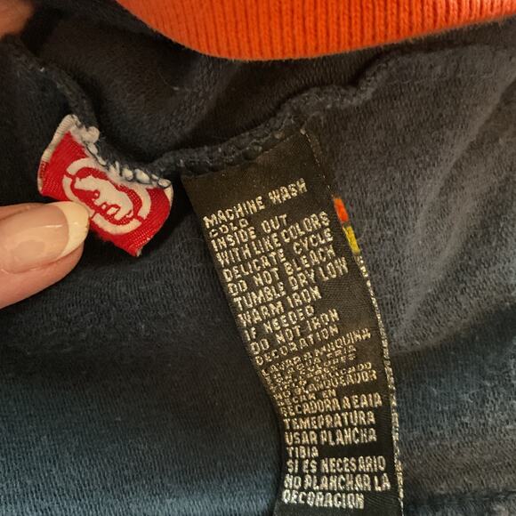 Eckored Blue Orange Vintage Zip Pockets Rhino Logo Track Jacket S - Picture 6 of 7